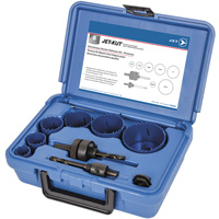 Premium Electrician's Holesaw Kit, 8 Pieces Auto-Cam