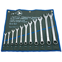 11-Piece SAE Raised Panel Combination Wrench Set, Combination, 11 Pieces, Imperial Auto-Cam