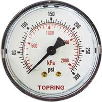 Replacement Pressure Gauge, 2" , 0 - 175 psi, Back Mount, Analogue Auto-Cam