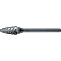 Solid Carbide Burrs - Tree Shape with Ball Nose, SF-1, 1/4" Dia., 5/8" Depth of Cut Auto-Cam