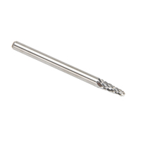 Solid Carbide Burrs - Taper Shape Radius End 14°, 1/8" Shank Auto-Cam