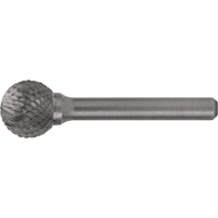 Solid Carbide Burrs - Ball Shape, 1/8" Dia., 1/8" Shank Auto-Cam