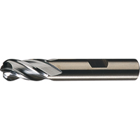 CLEVELAND Centre Cutting Ball Nose Single End Finishers, 1/4" Dia., 4 Flutes, High Speed Steel Auto-Cam