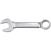 Fully Polished Stubby Combination Wrench, 12 Point, 3/8", Chrome Finish Auto-Cam