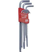 JBHK-9XL Extra Long Ball Nose Hex Key Set, 9 Pcs., Imperial Auto-Cam