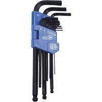 JBHK-9M Ball Nose Hex Key Set, 9 Pcs., Metric Auto-Cam