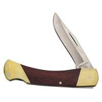 Sportsman Knife with Curved Handle, 2-5/8" Blade, Stainless Steel Blade, Wood Handle Auto-Cam