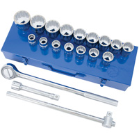 SW7521 12-Point SAE Socket & Socket Wrench Set, 21 Pcs, 3/4" Drive Size Auto-Cam