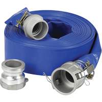 Lay-Flat Discharge Hose Kit for Water Pump, 2" x 600" Auto-Cam