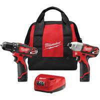 M12 Cordless 2-Tool Combo Kit, Lithium-Ion, 12 V Auto-Cam