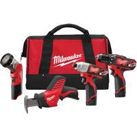 M12 Cordless 4 Tool Combo Kit, Lithium-Ion Auto-Cam