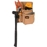 Half Carpenter Apron, Multiple Tool Holder, Leather, 4 Pockets Auto-Cam