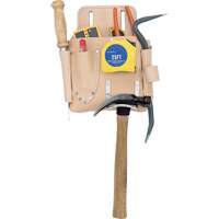 Drywall Tool Pouch, Tool Holder, Leather, 7 Pockets Auto-Cam