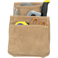 Drywall Pouches, Multiple Tool Holder, Leather, 3 Pockets Auto-Cam