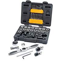 Metric Ratcheting Tap & Die Set, 42 Pieces Auto-Cam