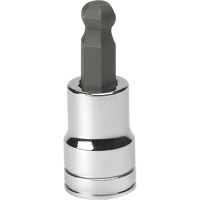 SAE Bit Socket, Hex Ball, 3/8" x 1.968" L, 3/8" Drive Auto-Cam