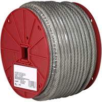 Câble métallique, 250' (76,2 m) x 1/8", 340 lb (0,17 tonne), Revêtement de vinyle TQB489 | Auto-Cam