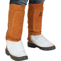 Leather Spats, 14" L, Lava Brown Auto-Cam