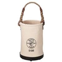Straight-Wall Bucket, 14" H, Canvas, Beige Auto-Cam