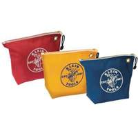 Zipper Tool Pouches, 3-Pack, Canvas, 1 Pockets, Natural Auto-Cam