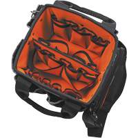 Tradesman Pro Tool Tote, Ballistic Nylon, 40 Pockets, Black/Orange Auto-Cam