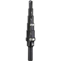#2 Step Drill Bit, 3/16" - 1/2" , 1/16" Increments, High Speed Steel Auto-Cam