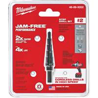 #2 Step Drill Bit, 3/16" - 1/2" , 1/16" Increments, High Speed Steel Auto-Cam