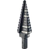 #4 Step Drill Bit, 3/16" - 7/8" , 1/16" Increments, High Speed Steel Auto-Cam