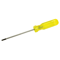 Electrician's Slotted Screwdriver, 5/32" Tip, Round, 7-3/4" L, Plastic Handle Auto-Cam