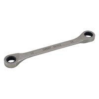 Double Box End Gear Ratcheting Wrench, 12 Point, 8 mm x 9 mm, Plain Finish Auto-Cam