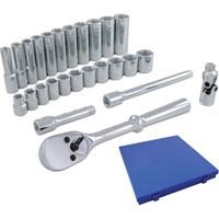 Jeu de douilles et accessoires, 26 Mcx, Prise de 3/8", Profond Auto-Cam