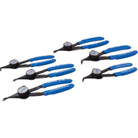 Convertible Retaining Ring Plier Set - Includes Plastic Case, 6 Pieces Auto-Cam