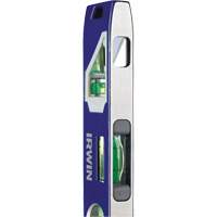 Niveau torpille robuste de s&eacute;rie 250, 9" lo, Aluminium, 4 fioles, Magn&eacute;tique Auto-Cam