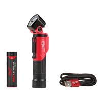 USB Pivoting Flashlight, LED, 500 Lumens, Rechargeable Batteries Auto-Cam
