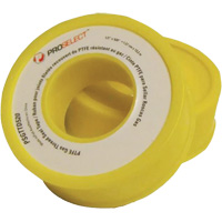 Gas & Oil PTFE Pipe Thread Tape, 12.7 mm (1/2") x 6.6 m (21.67'), Yellow Auto-Cam