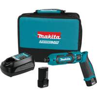 Impact Driver Kit, 1/4", 220 in-lbs Max. Torque, 7.2 V, Lithium-Ion Auto-Cam