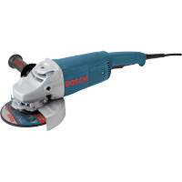 Large Angle Grinder with Rat Tail Handle, 7", 120 V, 15 A, 6500 RPM Auto-Cam