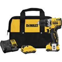 Xtreme Brushless Drill Driver Kit, Lithium-Ion, 12 V, 3/8" Chuck, 250 UWO Torque Auto-Cam