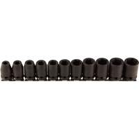 Jeu de douilles, 11 Mcx, Chocs, Prise de 3/8" Auto-Cam