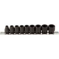 Jeu de douilles, 9 Mcx, Chocs, Prise de 3/8" Auto-Cam
