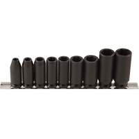 Jeu de douilles longues, 9 Mcx, Chocs, Prise de 3/8", Profond Auto-Cam