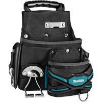 Pochette tout usage pour couvreur TH3, Porte-outil multiple, Cuir/Polyester/Polypropyl&egrave;ne, 2 Poches Auto-Cam