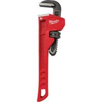 Pipe Wrench, 1" Jaw Capacity, 8" Long, Powder Coated Finish Auto-Cam