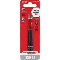 Embout de tournevis Shockwave Impact Duty, Torx, Embout T-20, Prise 1/4", Longueur 3-1/2" Auto-Cam