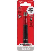 Embout de tournevis Shockwave Impact Duty, Torx, Embout T-25, Prise 1/4", Longueur 3-1/2" Auto-Cam