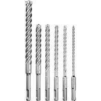 MX4 4-Cutter Rotary Hammer Drill Bit Kit, 6 Pieces, Carbide Auto-Cam