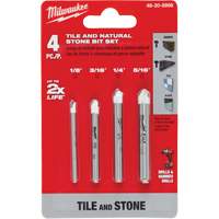 Natural Stone Bit Set, 4 Pieces, Carbide Auto-Cam