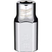 SAE Socket with Four Flat Sides, 3/8", 1/2" Drive, 6 Points Auto-Cam