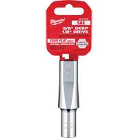 SAE Socket with Four Flat Sides, 3/8", 1/2" Drive, 6 Points, Deep Auto-Cam