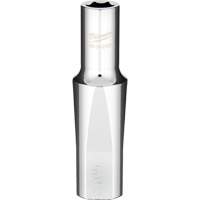 SAE Socket with Four Flat Sides, 3/8", 1/2" Drive, 6 Points, Deep Auto-Cam